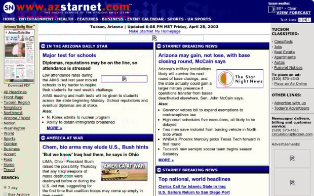2003 StarNet homepage
